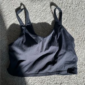 Black workout crop top tank top